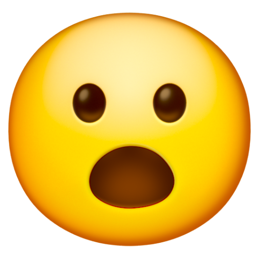 Emoji Mặt có miệng há 😮 dạng 3D