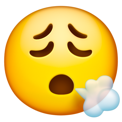 Emoji Mặt thở ra 😮‍💨 dạng 3D