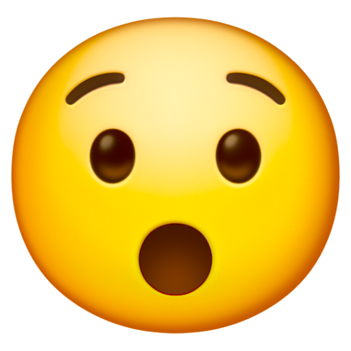Emoji Mặt làm thinh 😯 dạng 3D