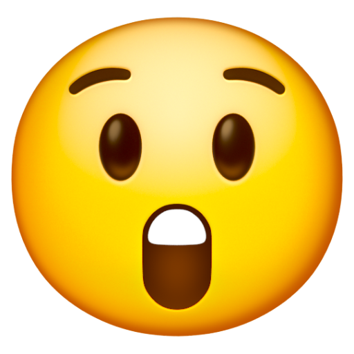 Emoji Mặt kinh ngạc 😲 dạng 3D