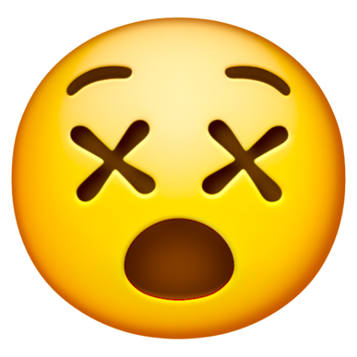 Emoji Mặt chóng mặt 😵 dạng 3D