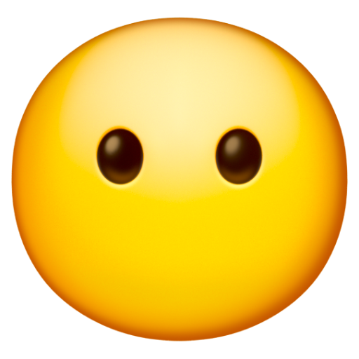 Emoji Mặt không có miệng 😶 dạng 3D