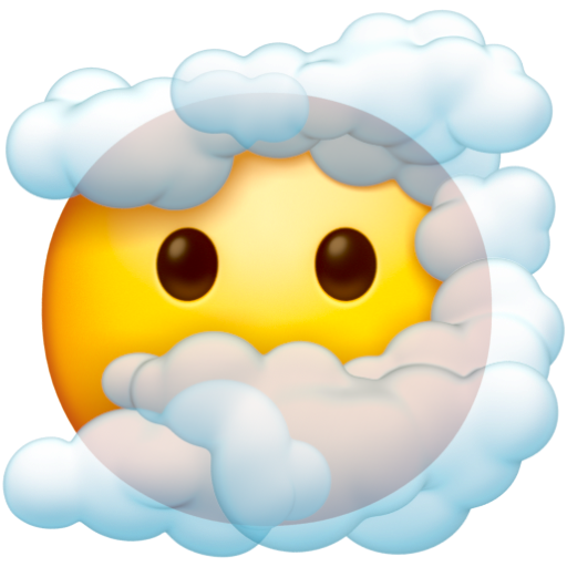 Emoji Mặt trong đám mây 😶‍🌫 dạng 3D