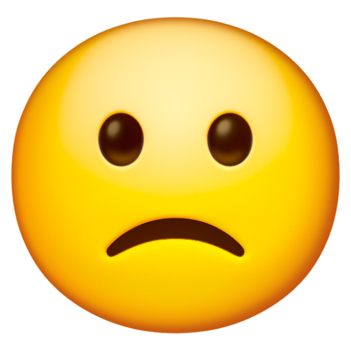 Emoji Mặt hơi cau mày 🙁 dạng 3D