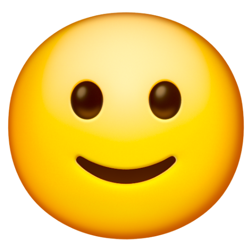 Emoji Mặt cười mỉm 🙂 dạng 3D