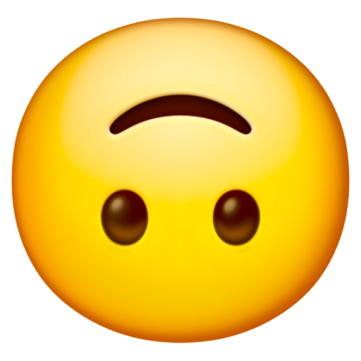 Emoji Mặt lộn ngược 🙃 dạng 3D