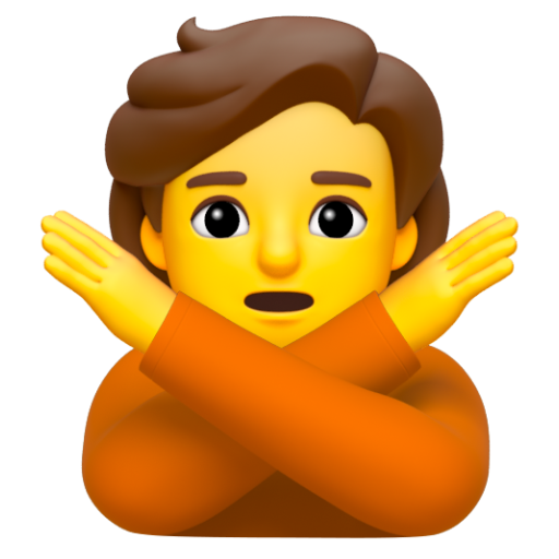 Emoji Người ra hiệu phản đối 🙅 dạng 3D
