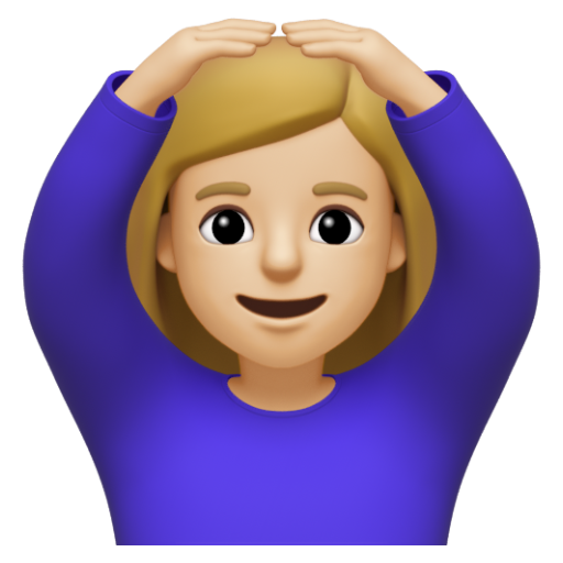 Emoji Người phụ nữ ra hiệu đồng ý: màu da sáng trung bình 🙆🏼‍♀ dạng 3D