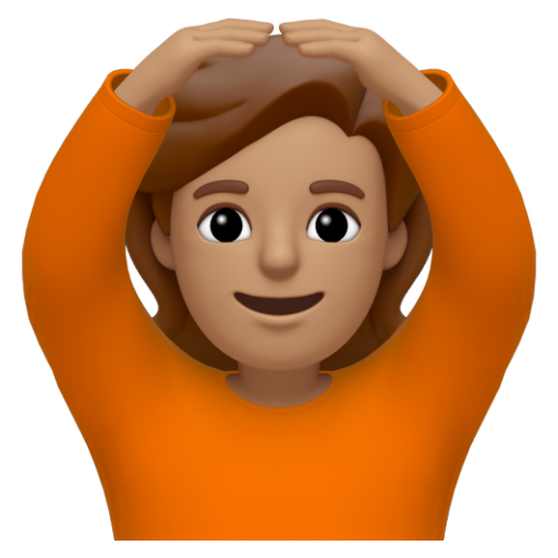 Emoji Người ra hiệu đồng ý: màu da trung bình 🙆🏽 dạng 3D