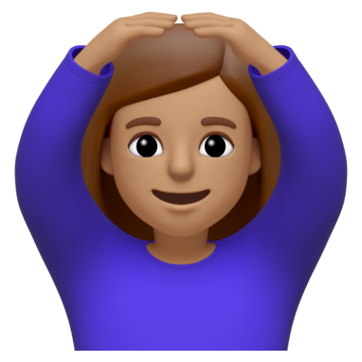 Emoji Người phụ nữ ra hiệu đồng ý: màu da trung bình 🙆🏽‍♀ dạng 3D