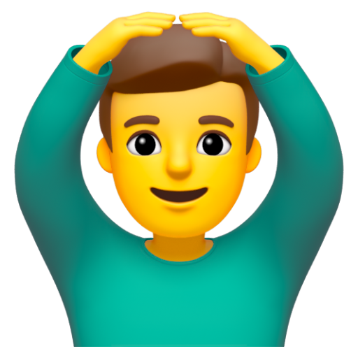 Emoji Người đàn ông ra hiệu đồng ý 🙆‍♂ dạng 3D