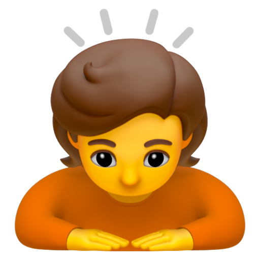 Emoji Người đang cúi đầu 🙇 dạng 3D
