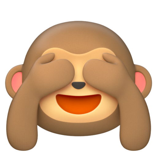 Emoji Khỉ không nhìn điều xấu 🙈 dạng 3D