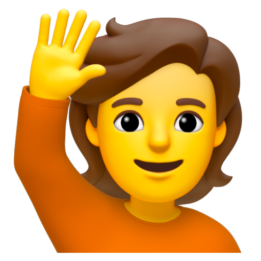 Emoji Người giơ cao tay 🙋 dạng 3D