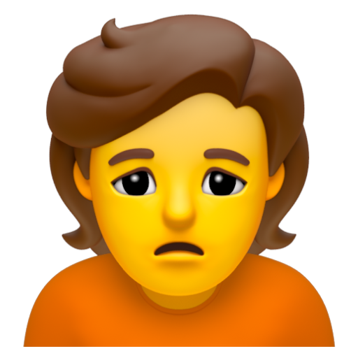 Emoji Người đang cau mày 🙍 dạng 3D