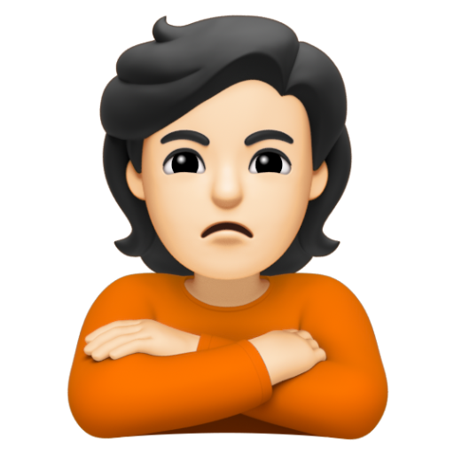 Emoji Người đang bĩu môi: màu da sáng 🙎🏻 dạng 3D