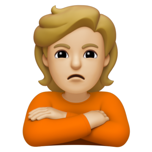 Emoji Người đang bĩu môi: màu da sáng trung bình 🙎🏼 dạng 3D