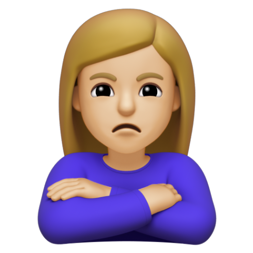 Emoji Người phụ nữ bĩu môi: màu da sáng trung bình 🙎🏼‍♀ dạng 3D
