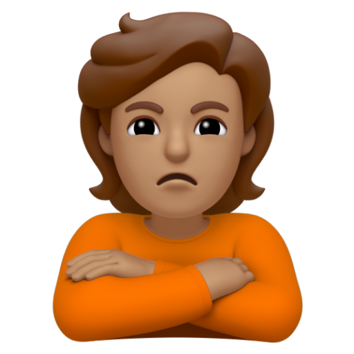 Emoji Người đang bĩu môi: màu da trung bình 🙎🏽 dạng 3D