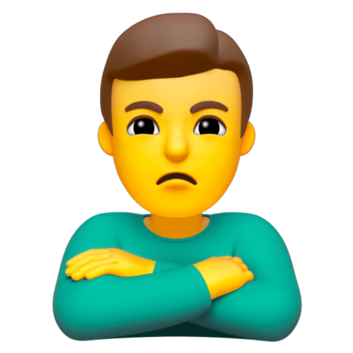 Emoji Người đàn ông bĩu môi 🙎‍♂ dạng 3D