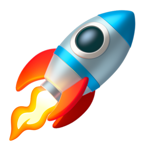 Emoji Tên lửa 🚀 dạng 3D