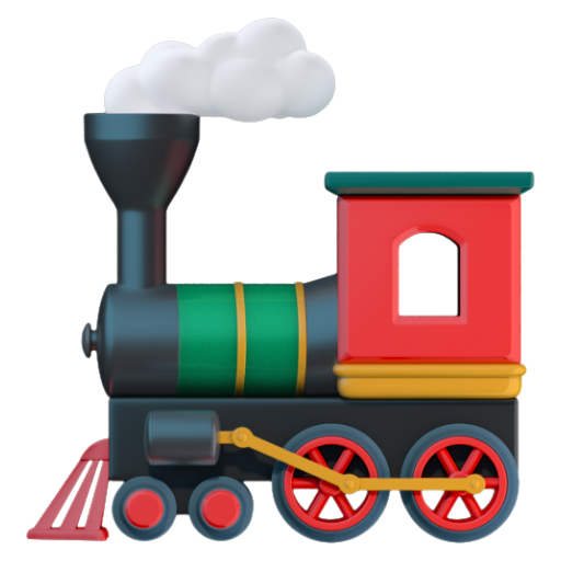 Emoji Đầu máy xe lửa 🚂 dạng 3D
