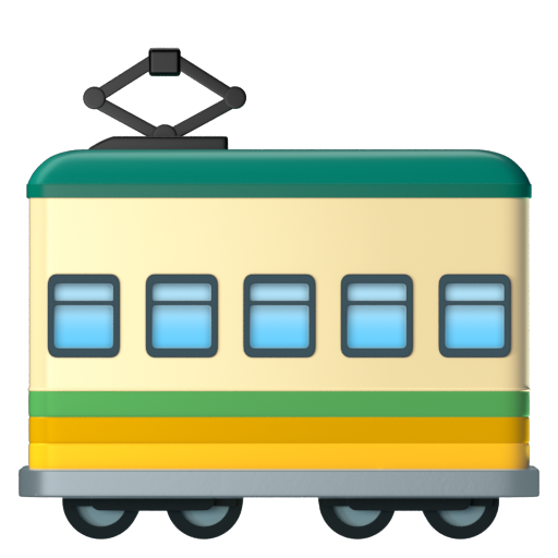 Emoji Toa tàu 🚃 dạng 3D
