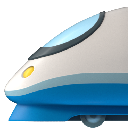 Emoji Tàu cao tốc 🚄 dạng 3D