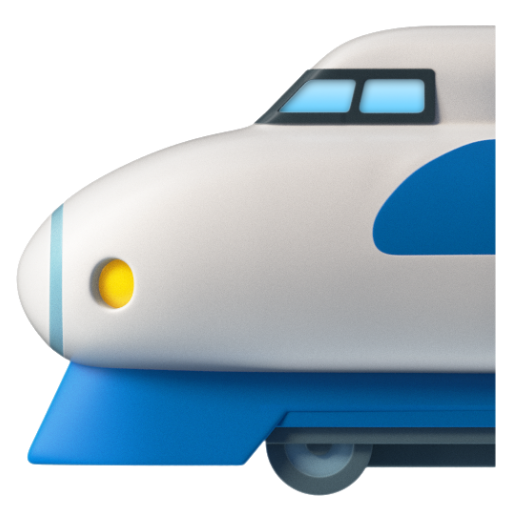Emoji Tàu viên đạn 🚅 dạng 3D