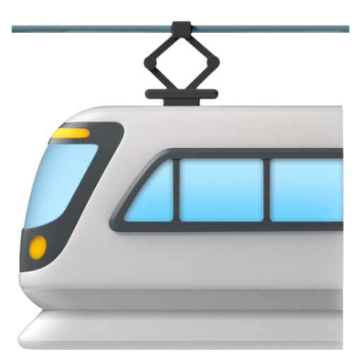 Emoji Tàu điện nhẹ 🚈 dạng 3D