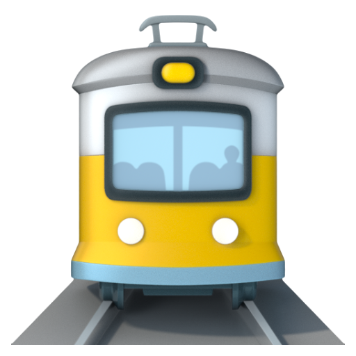 Emoji Xe điện 🚊 dạng 3D