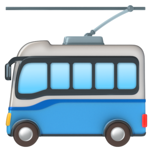 Emoji Ô tô điện 🚎 dạng 3D