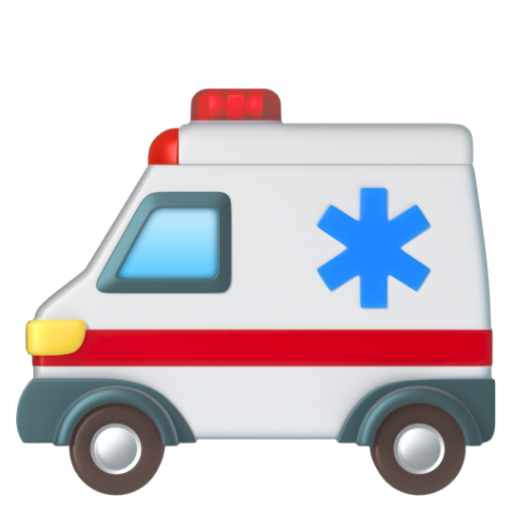 Emoji Xe cứu thương 🚑 dạng 3D