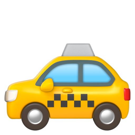 Emoji Taxi 🚕 dạng 3D