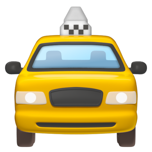 Emoji Taxi đang tới 🚖 dạng 3D