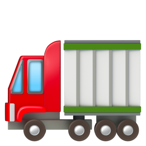 Emoji Đầu kéo rơ-moóc 🚛 dạng 3D