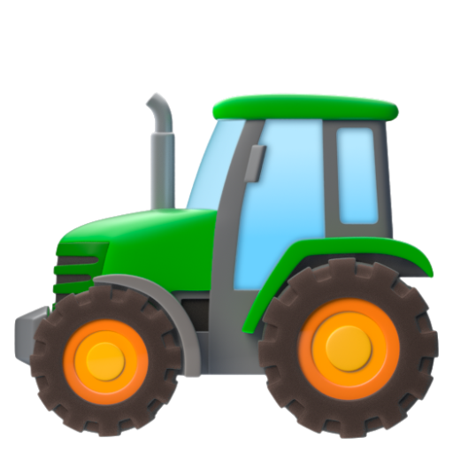 Emoji Máy kéo 🚜 dạng 3D