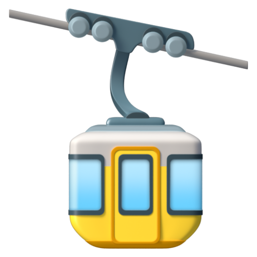 Emoji Cáp treo 🚡 dạng 3D