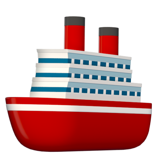 Emoji Tàu thủy 🚢 dạng 3D