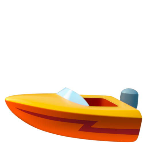 Emoji Xuồng cao tốc 🚤 dạng 3D