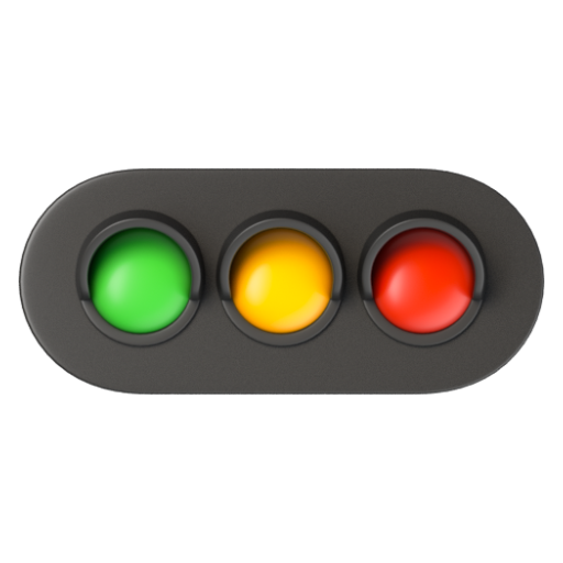 Emoji Đèn giao thông ngang 🚥 dạng 3D
