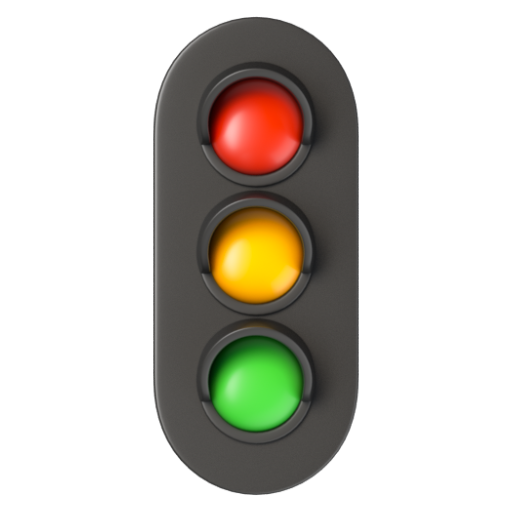 Emoji Đèn giao thông dọc 🚦 dạng 3D