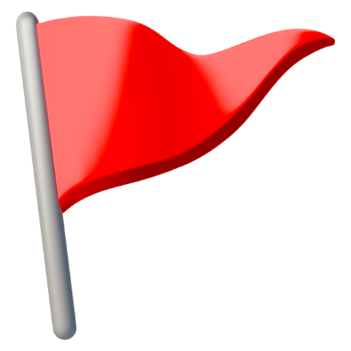 Emoji Cờ tam giác 🚩 dạng 3D
