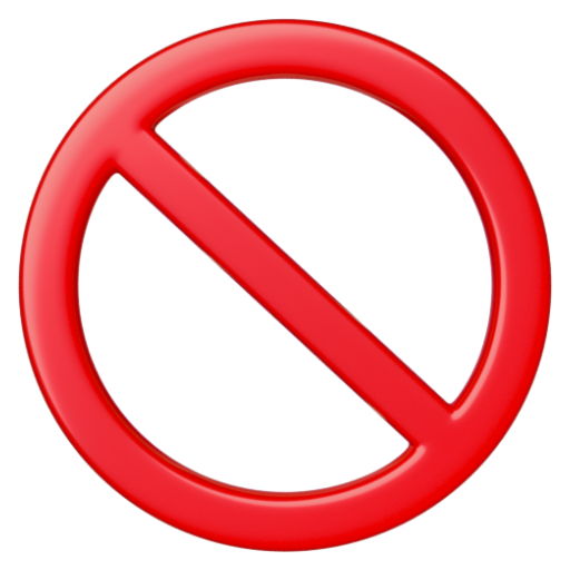 Emoji Bị cấm 🚫 dạng 3D