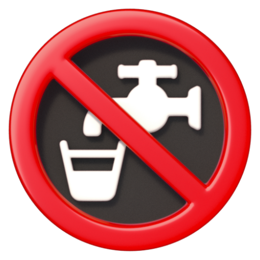 Emoji Nước không uống được 🚱 dạng 3D