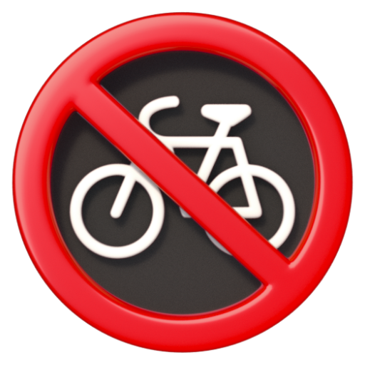 Emoji Cấm xe đạp 🚳 dạng 3D