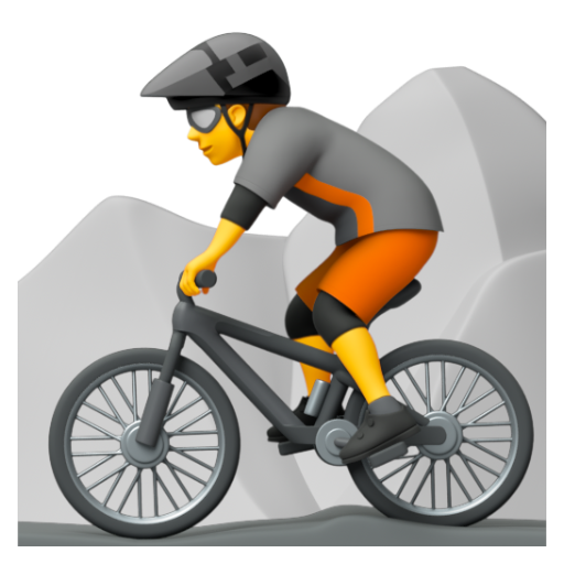 Emoji Người đi xe đạp leo núi 🚵 dạng 3D
