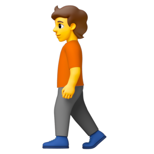 Emoji Người đi bộ 🚶 dạng 3D