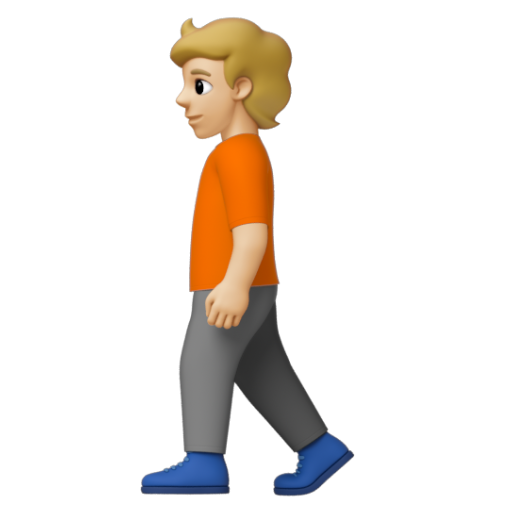 Emoji Người đi bộ: màu da sáng trung bình 🚶🏼 dạng 3D