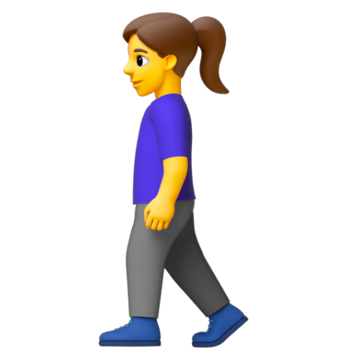 Emoji Người phụ nữ đi bộ 🚶‍♀ dạng 3D